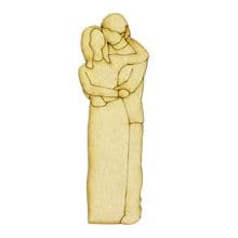 Loving You Couple Laser Cut from 3mm MDF 10, 15, 20cm tall Card Craft Decoration